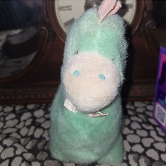Vintage Eden Dinosaur Plush Musical Head Moves Pastel Green Working Conditions - Picture 10 of 16